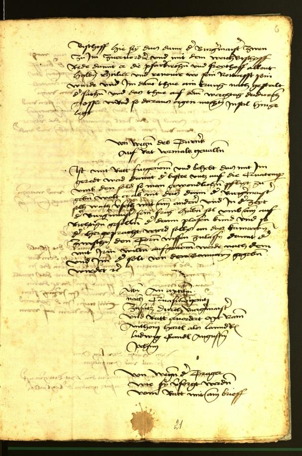 Stadtarchiv Bozen - BOhisto Ratsprotokoll 1472 fol. 6r