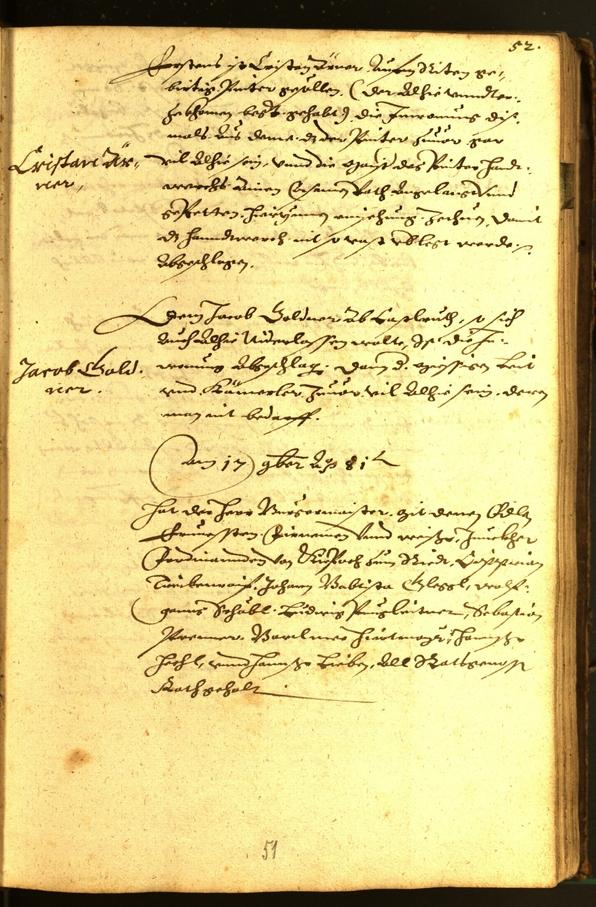 Stadtarchiv Bozen - BOhisto Ratsprotokoll 1581 