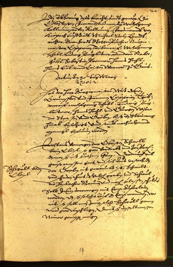 Stadtarchiv Bozen - BOhisto Ratsprotokoll 1581 