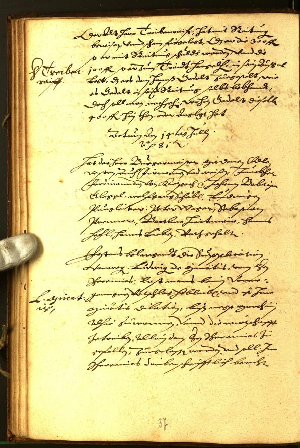 Archivio Storico della Città di Bolzano - BOhisto protocollo consiliare 1581 