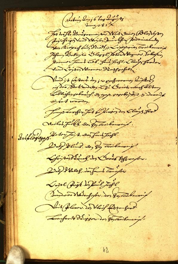 Stadtarchiv Bozen - BOhisto Ratsprotokoll 1581 