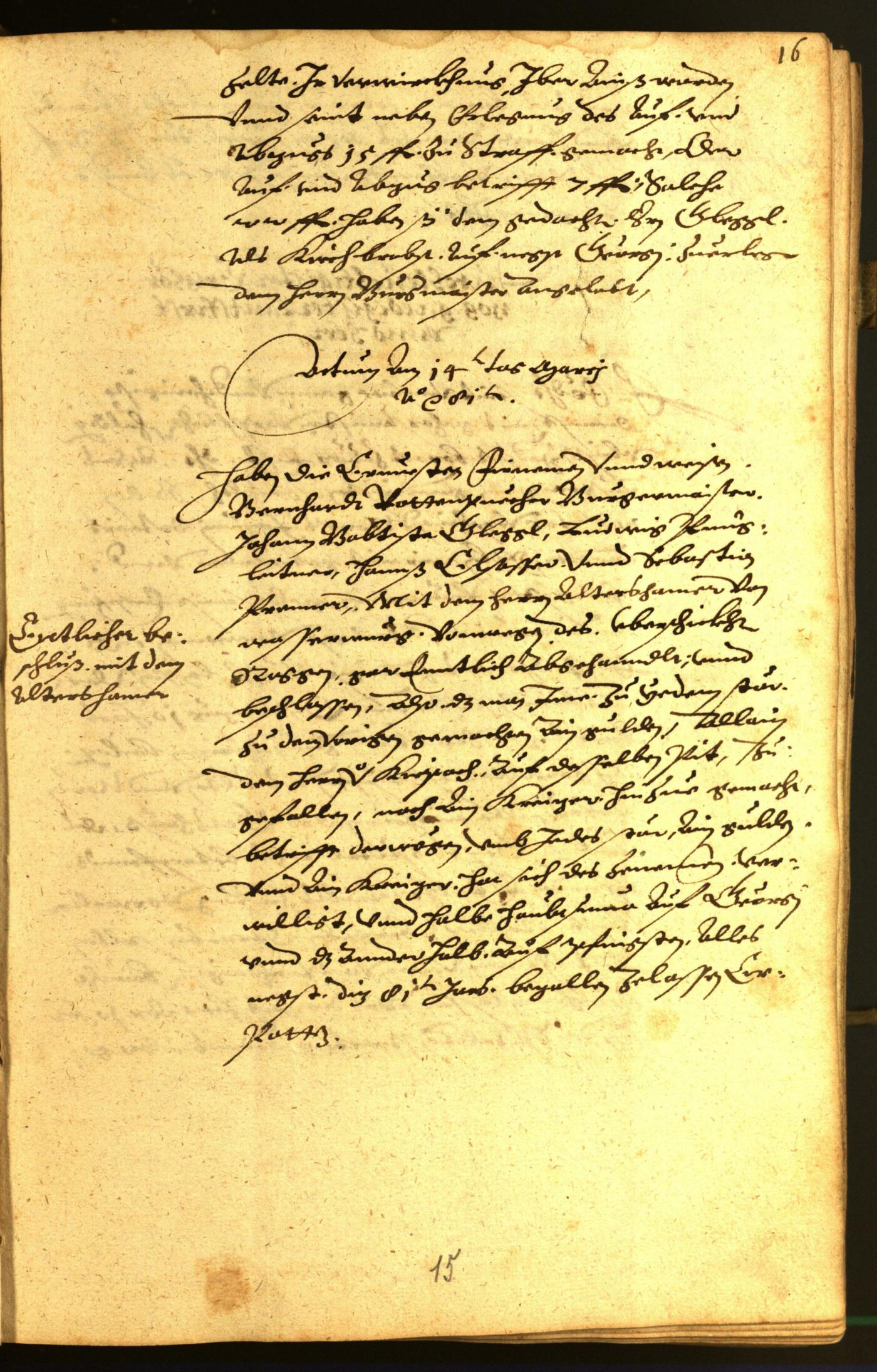 Civic Archives of Bozen-Bolzano - BOhisto Minutes of the council 1581 