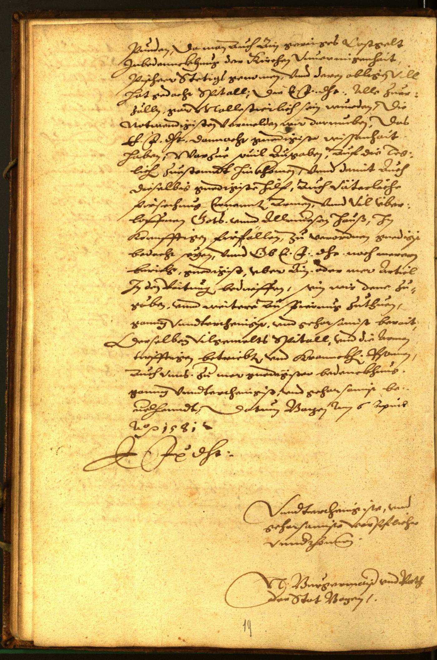 Stadtarchiv Bozen - BOhisto Ratsprotokoll 1581 