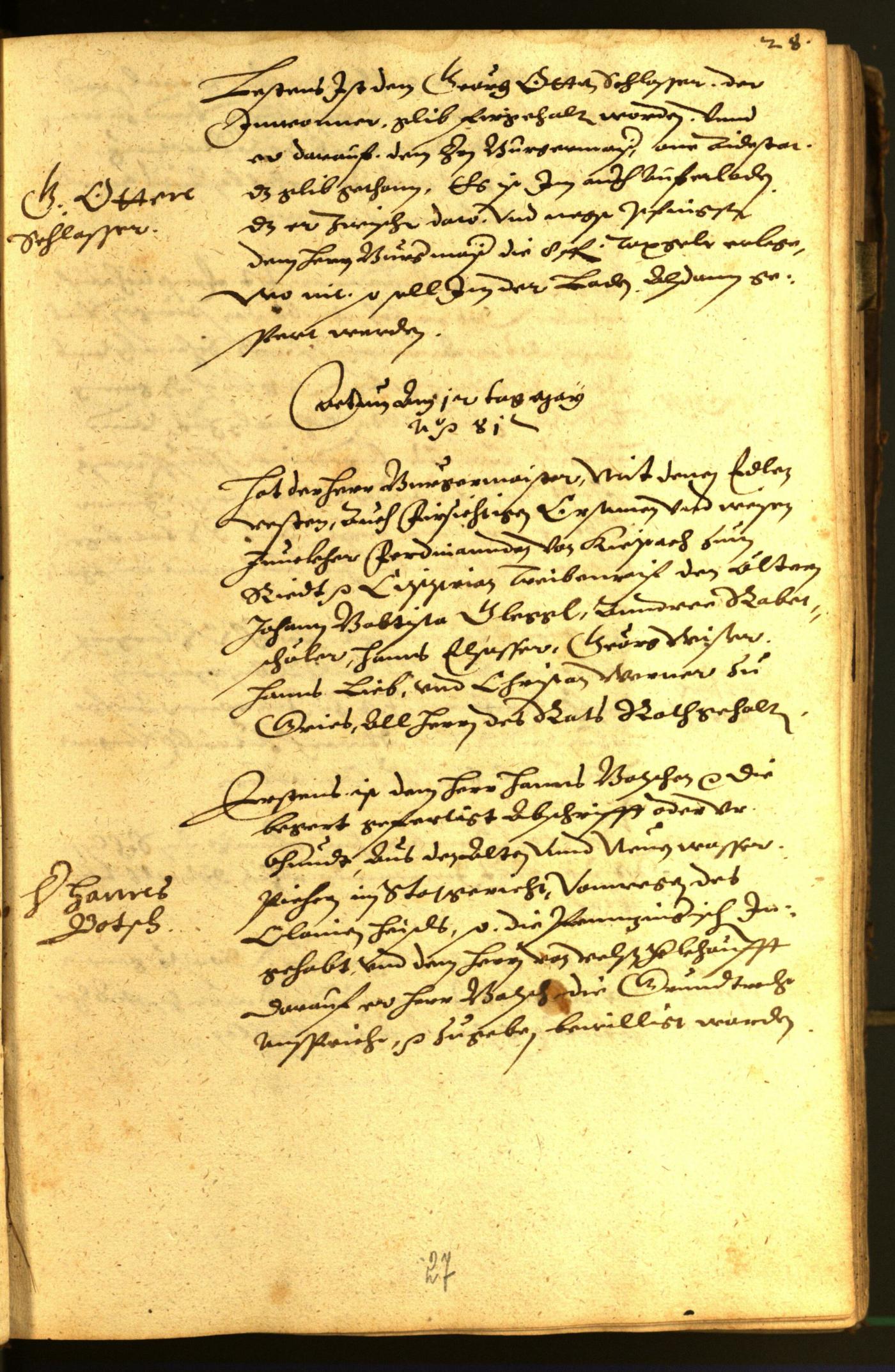 Stadtarchiv Bozen - BOhisto Ratsprotokoll 1581 