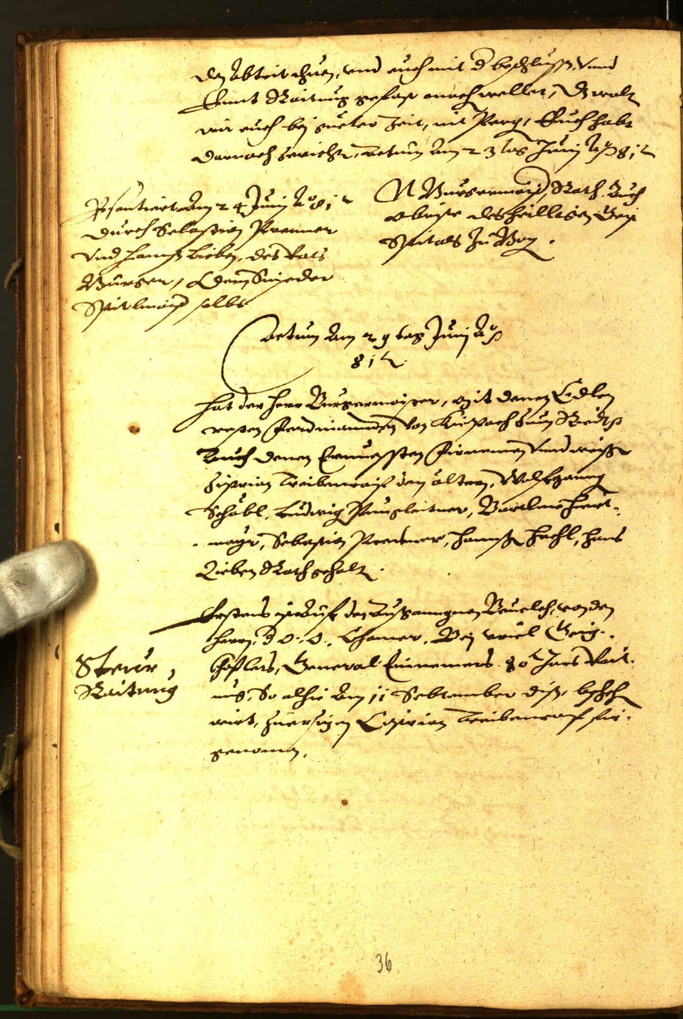 Stadtarchiv Bozen - BOhisto Ratsprotokoll 1581 