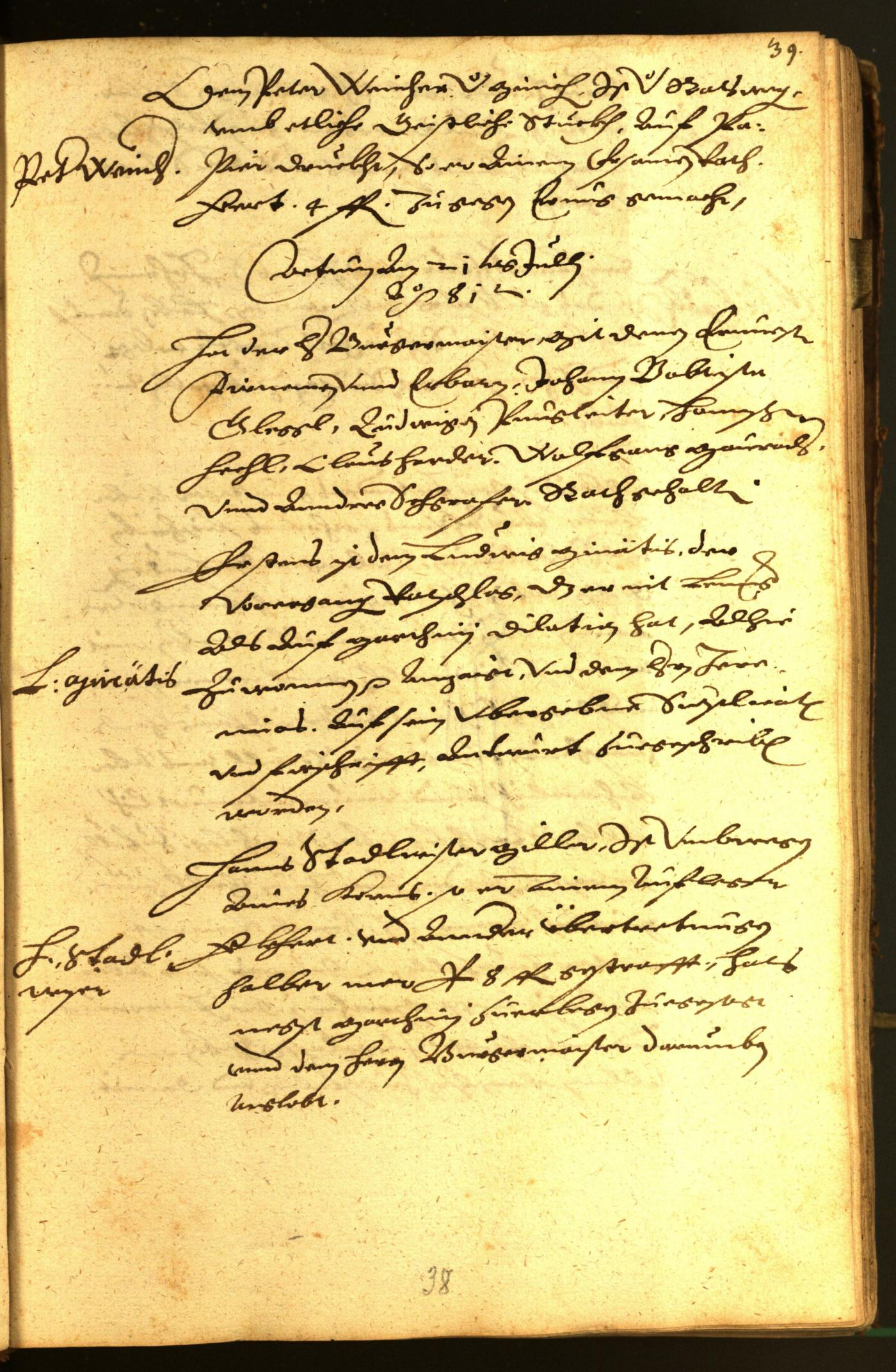 Civic Archives of Bozen-Bolzano - BOhisto Minutes of the council 1581 