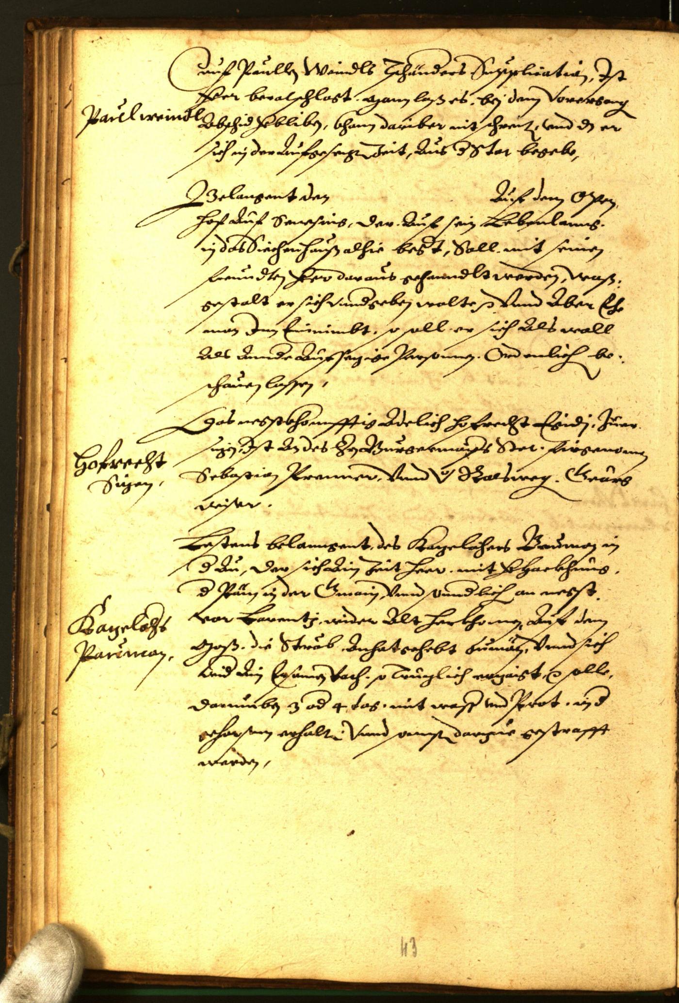 Stadtarchiv Bozen - BOhisto Ratsprotokoll 1581 