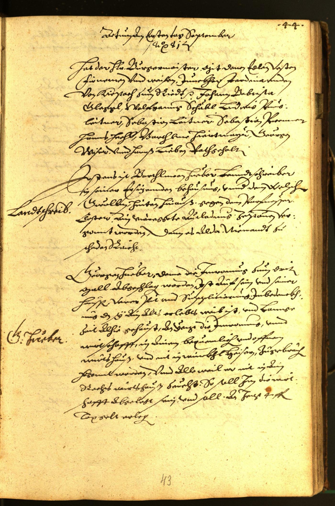 Stadtarchiv Bozen - BOhisto Ratsprotokoll 1581 