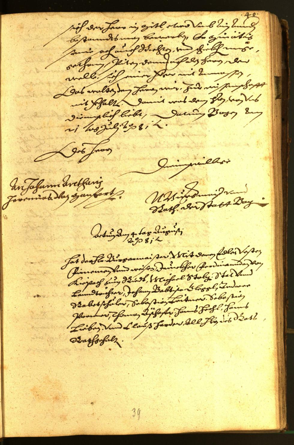 Stadtarchiv Bozen - BOhisto Ratsprotokoll 1581 