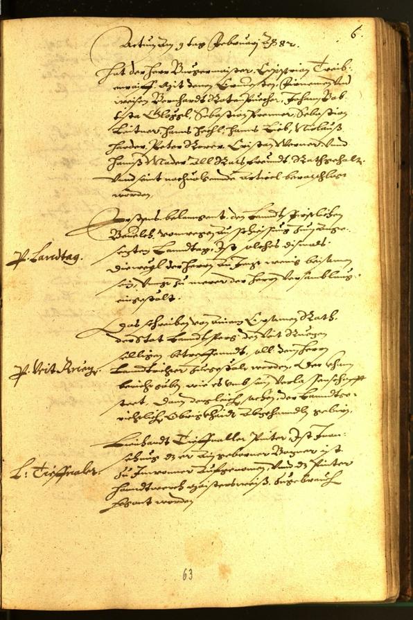 Stadtarchiv Bozen - BOhisto Ratsprotokoll 1582 