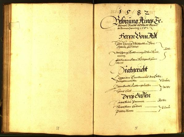 Stadtarchiv Bozen - BOhisto Ratsprotokoll 1582 