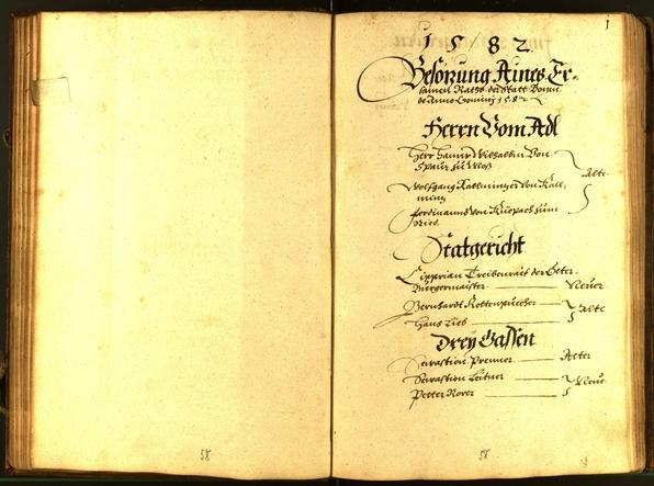 Civic Archives of Bozen-Bolzano - BOhisto Minutes of the council 1582 