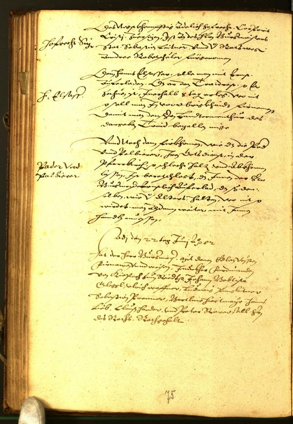 Stadtarchiv Bozen - BOhisto Ratsprotokoll 1582 