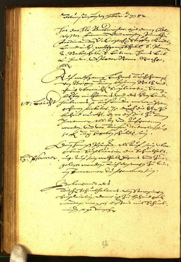 Stadtarchiv Bozen - BOhisto Ratsprotokoll 1582 