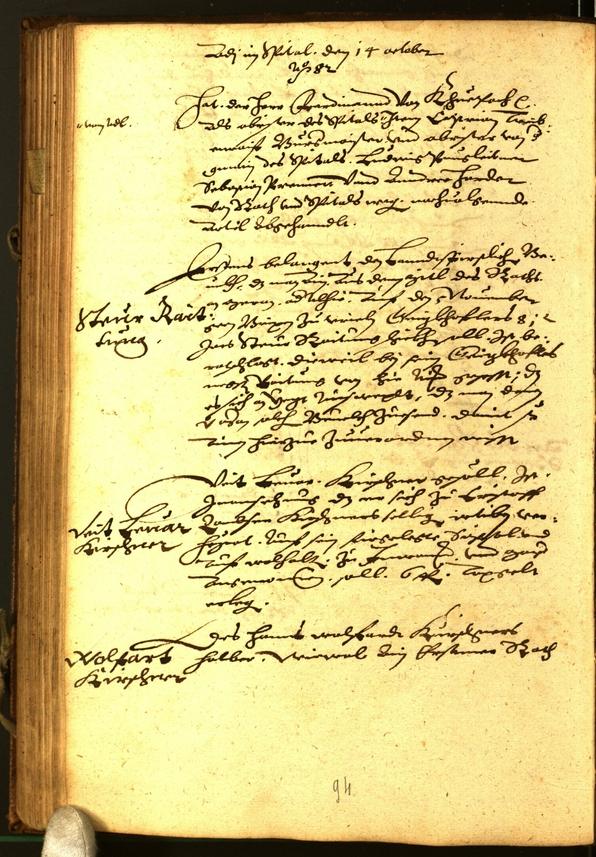 Stadtarchiv Bozen - BOhisto Ratsprotokoll 1582 