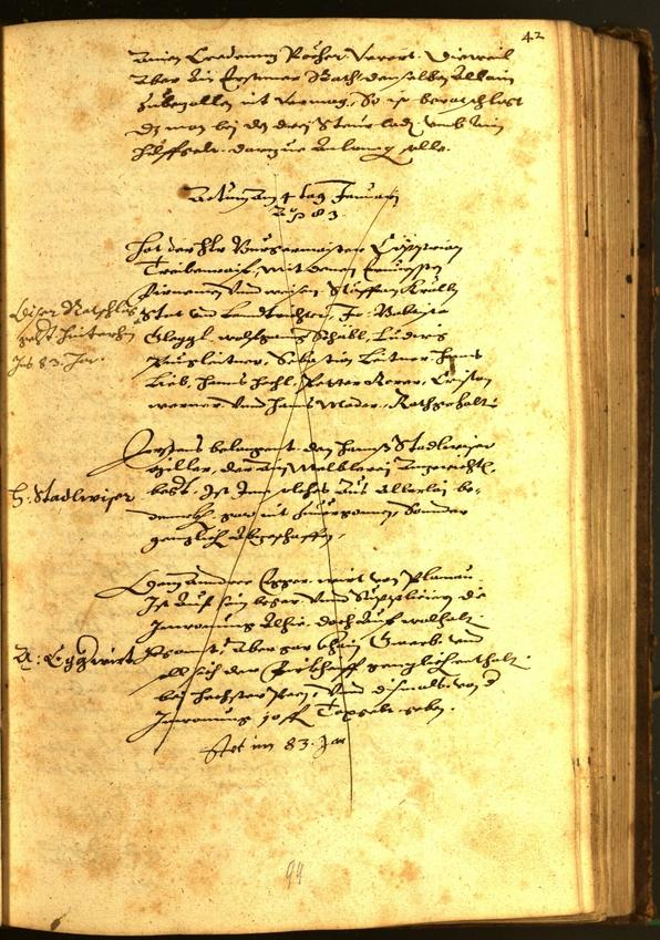 Stadtarchiv Bozen - BOhisto Ratsprotokoll 1582 