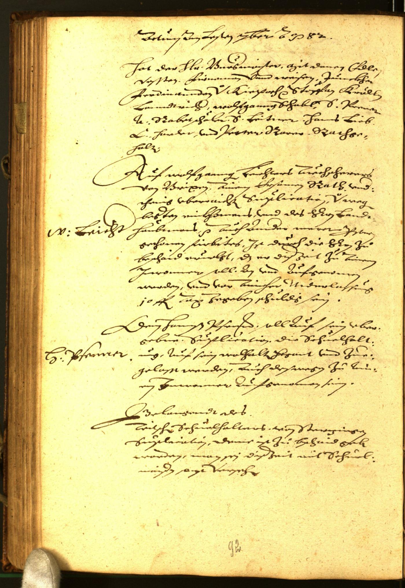 Stadtarchiv Bozen - BOhisto Ratsprotokoll 1582 