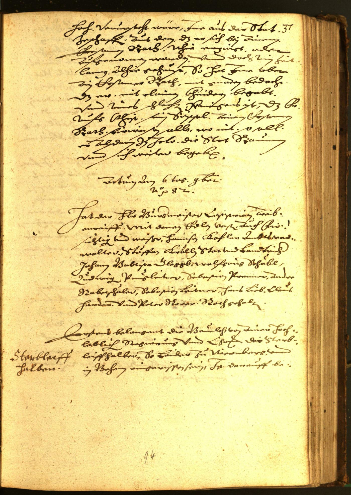 Stadtarchiv Bozen - BOhisto Ratsprotokoll 1582 