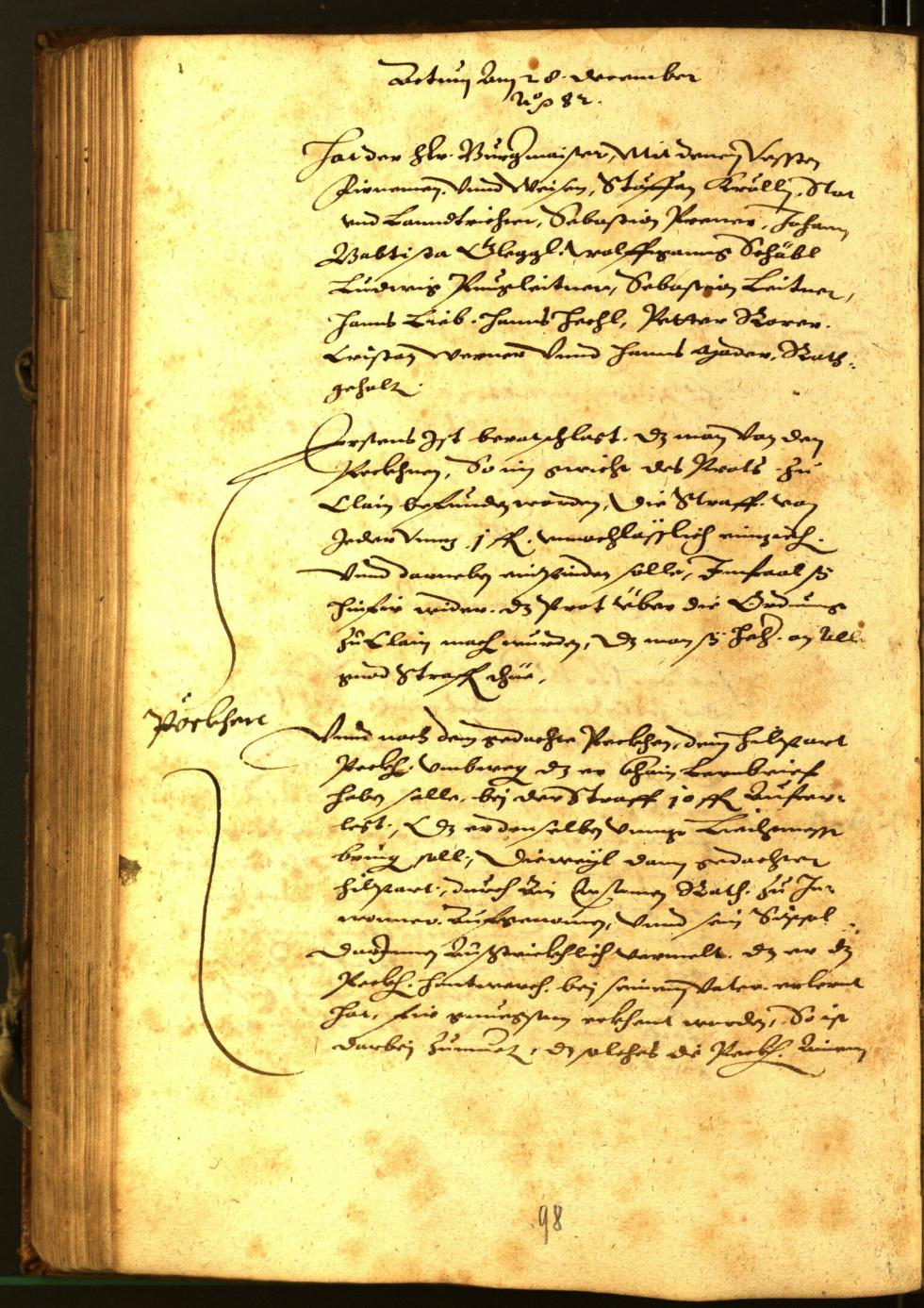 Stadtarchiv Bozen - BOhisto Ratsprotokoll 1582 