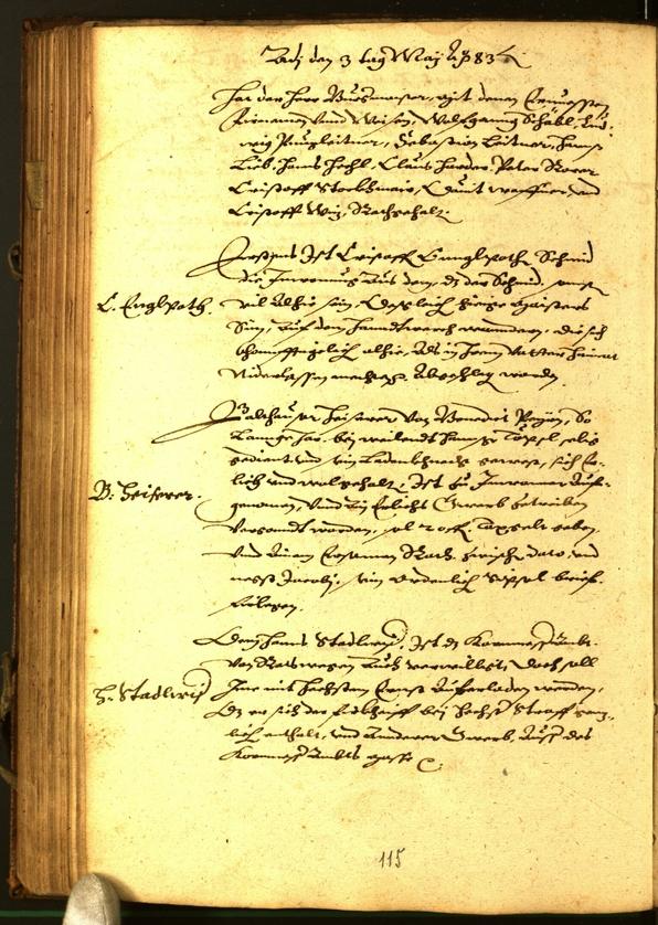 Civic Archives of Bozen-Bolzano - BOhisto Minutes of the council 1583 