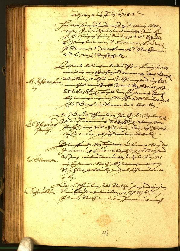 Stadtarchiv Bozen - BOhisto Ratsprotokoll 1583 