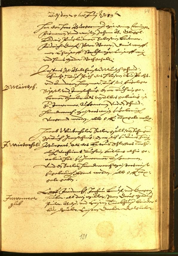 Stadtarchiv Bozen - BOhisto Ratsprotokoll 1583 