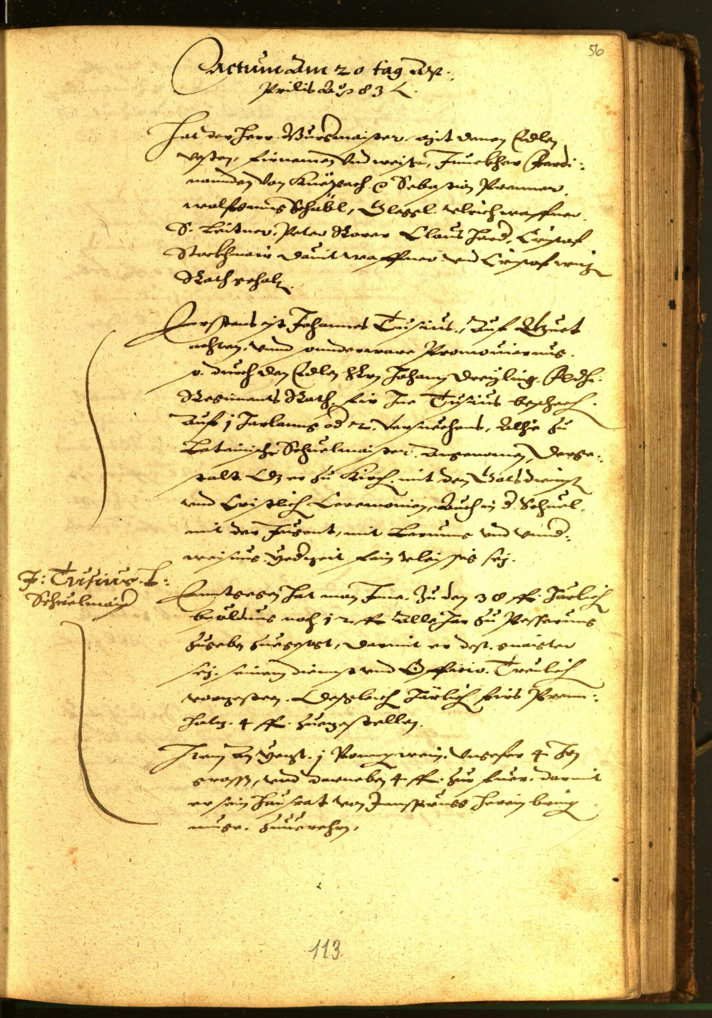 Stadtarchiv Bozen - BOhisto Ratsprotokoll 1583 