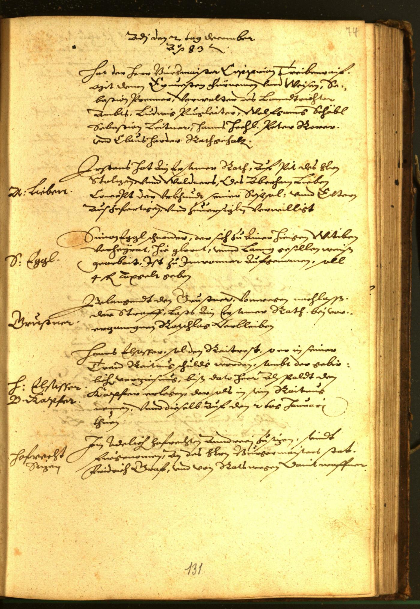 Archivio Storico della Città di Bolzano - BOhisto protocollo consiliare 1583 