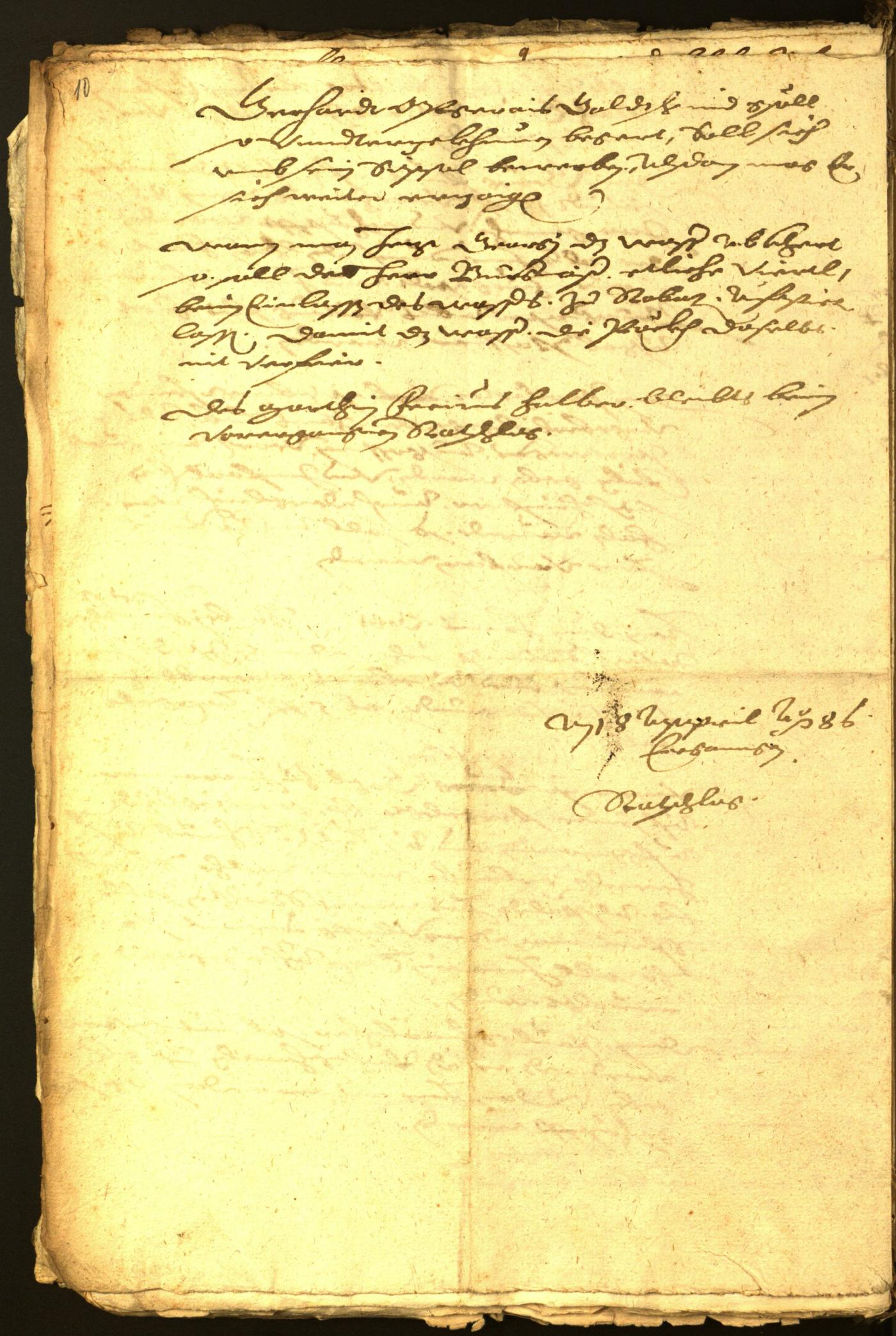 Stadtarchiv Bozen - BOhisto Ratsprotokoll 1586 