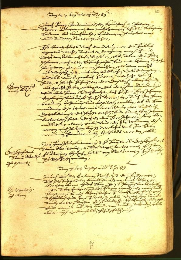 Stadtarchiv Bozen - BOhisto Ratsprotokoll 1588 