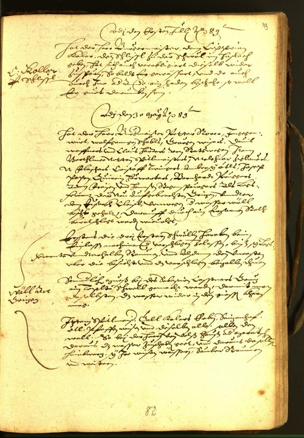 Stadtarchiv Bozen - BOhisto Ratsprotokoll 1588 