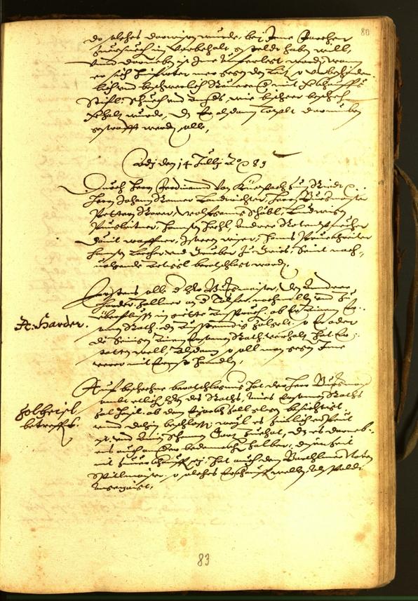 Stadtarchiv Bozen - BOhisto Ratsprotokoll 1588 