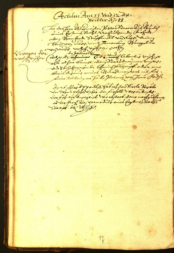 Stadtarchiv Bozen - BOhisto Ratsprotokoll 1588 