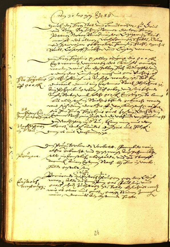 Stadtarchiv Bozen - BOhisto Ratsprotokoll 1588 