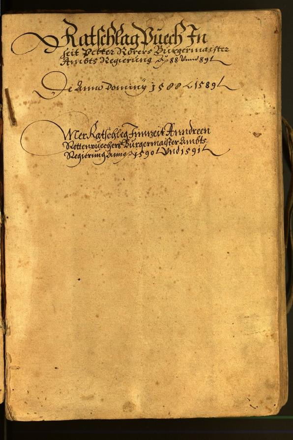 Archivio Storico della Città di Bolzano - BOhisto protocollo consiliare 1588/90 