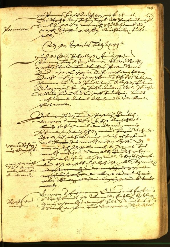 Stadtarchiv Bozen - BOhisto Ratsprotokoll 1588 