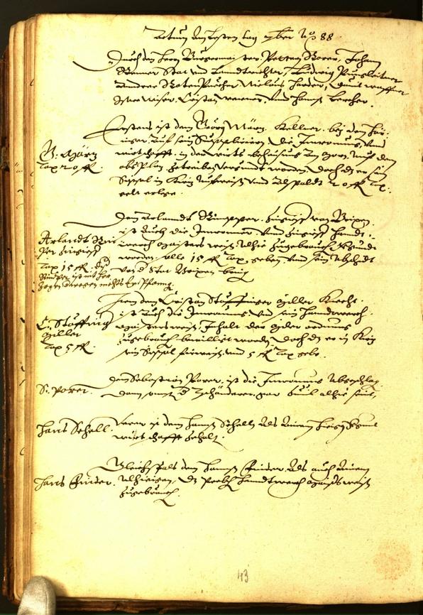 Stadtarchiv Bozen - BOhisto Ratsprotokoll 1588 