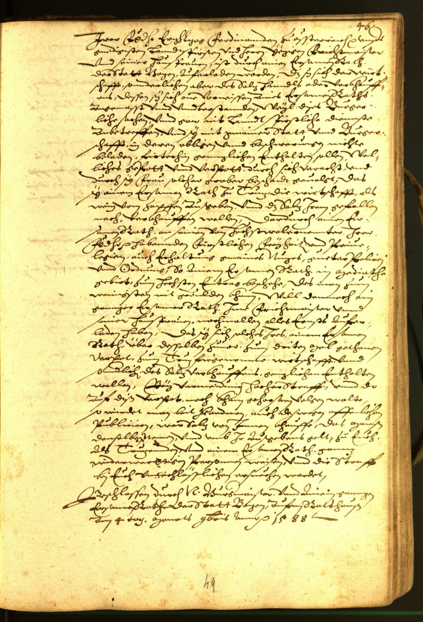 Stadtarchiv Bozen - BOhisto Ratsprotokoll 1588 