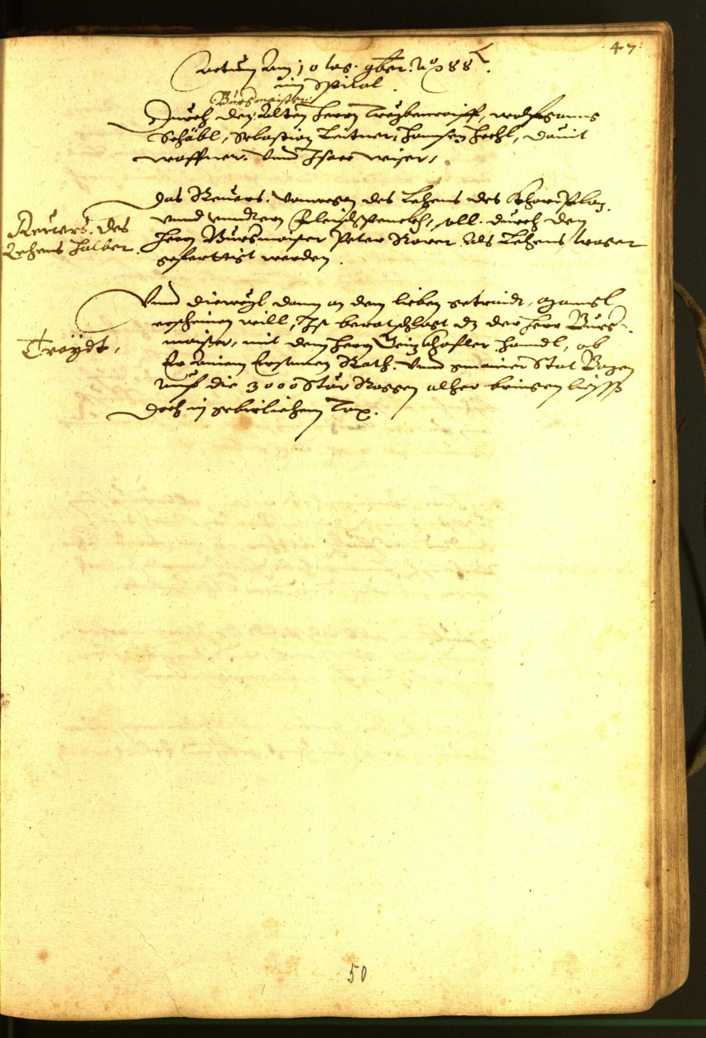 Stadtarchiv Bozen - BOhisto Ratsprotokoll 1588 