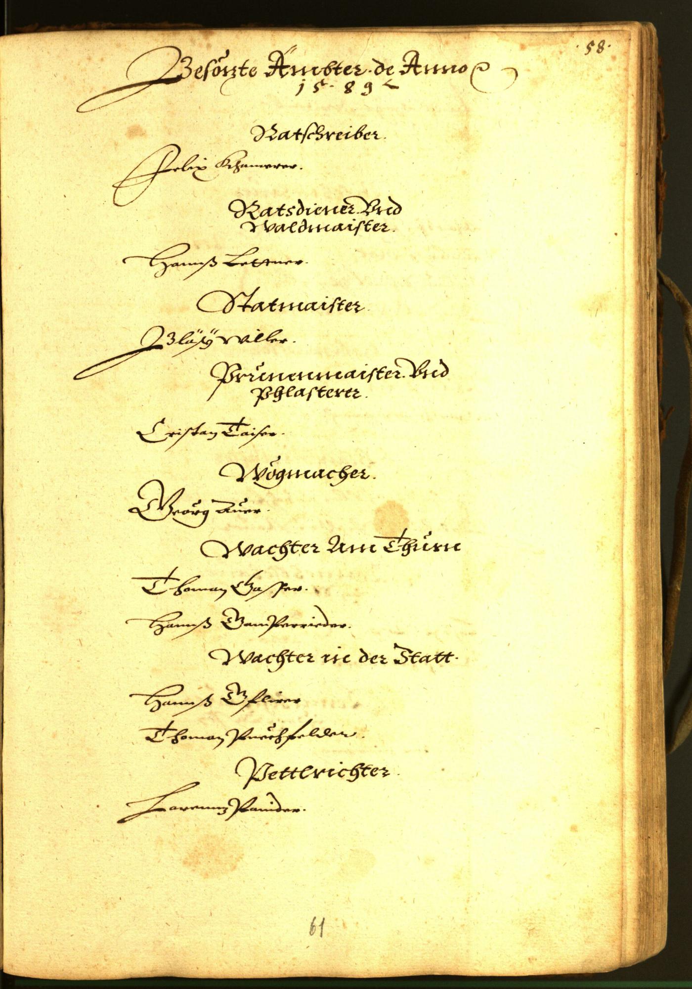 Civic Archives of Bozen-Bolzano - BOhisto Minutes of the council 1588 