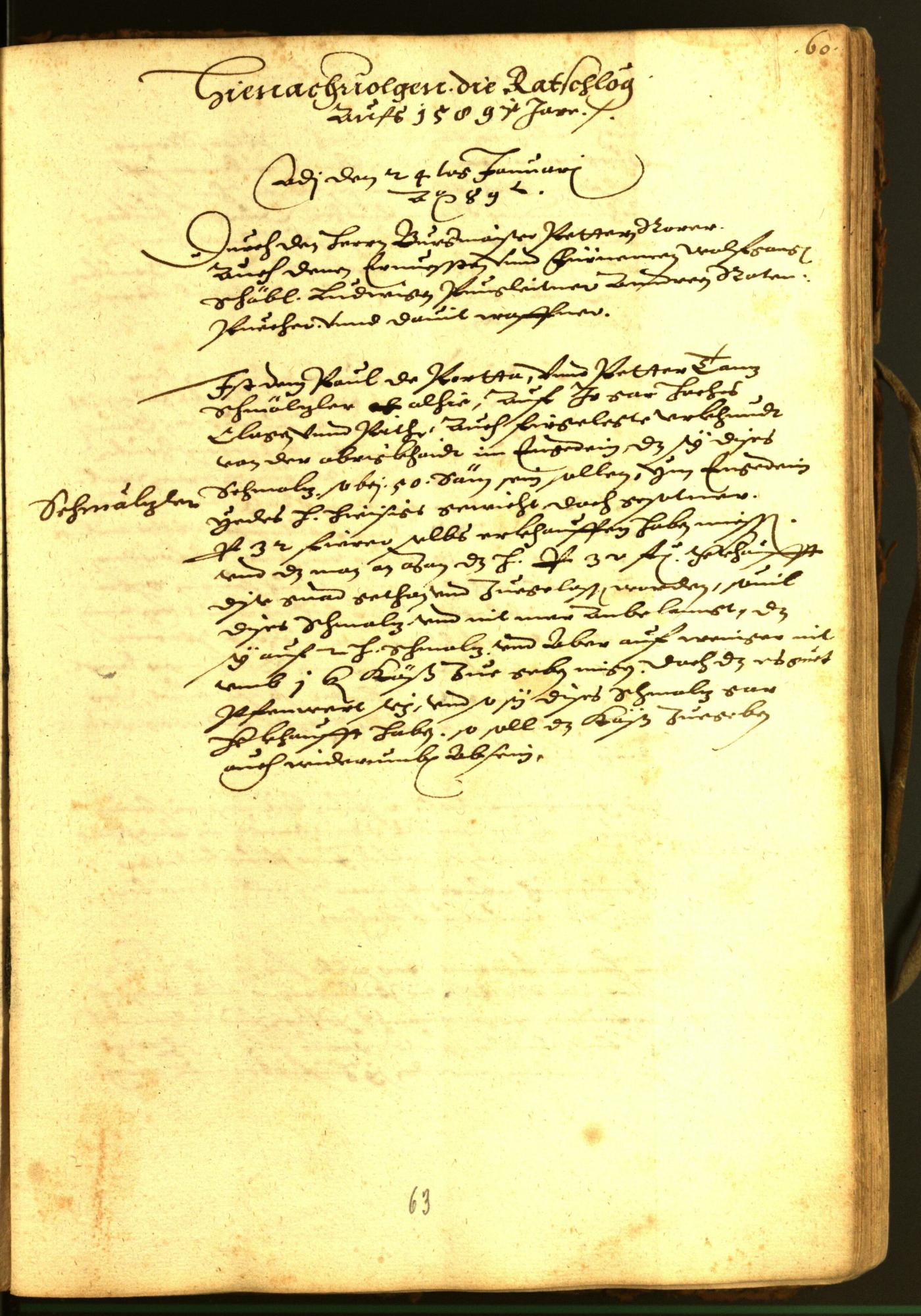 Stadtarchiv Bozen - BOhisto Ratsprotokoll 1588 