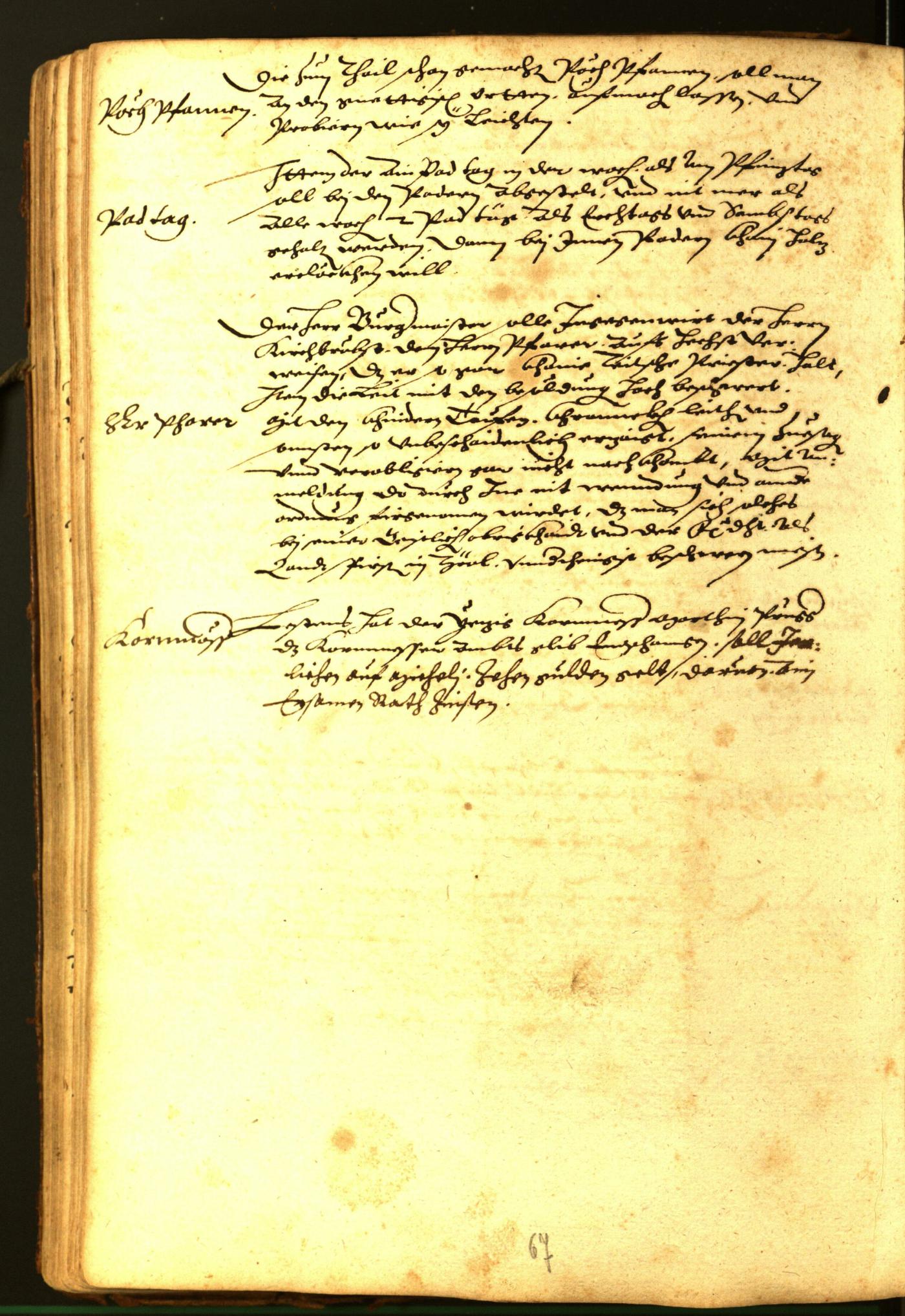 Stadtarchiv Bozen - BOhisto Ratsprotokoll 1588 