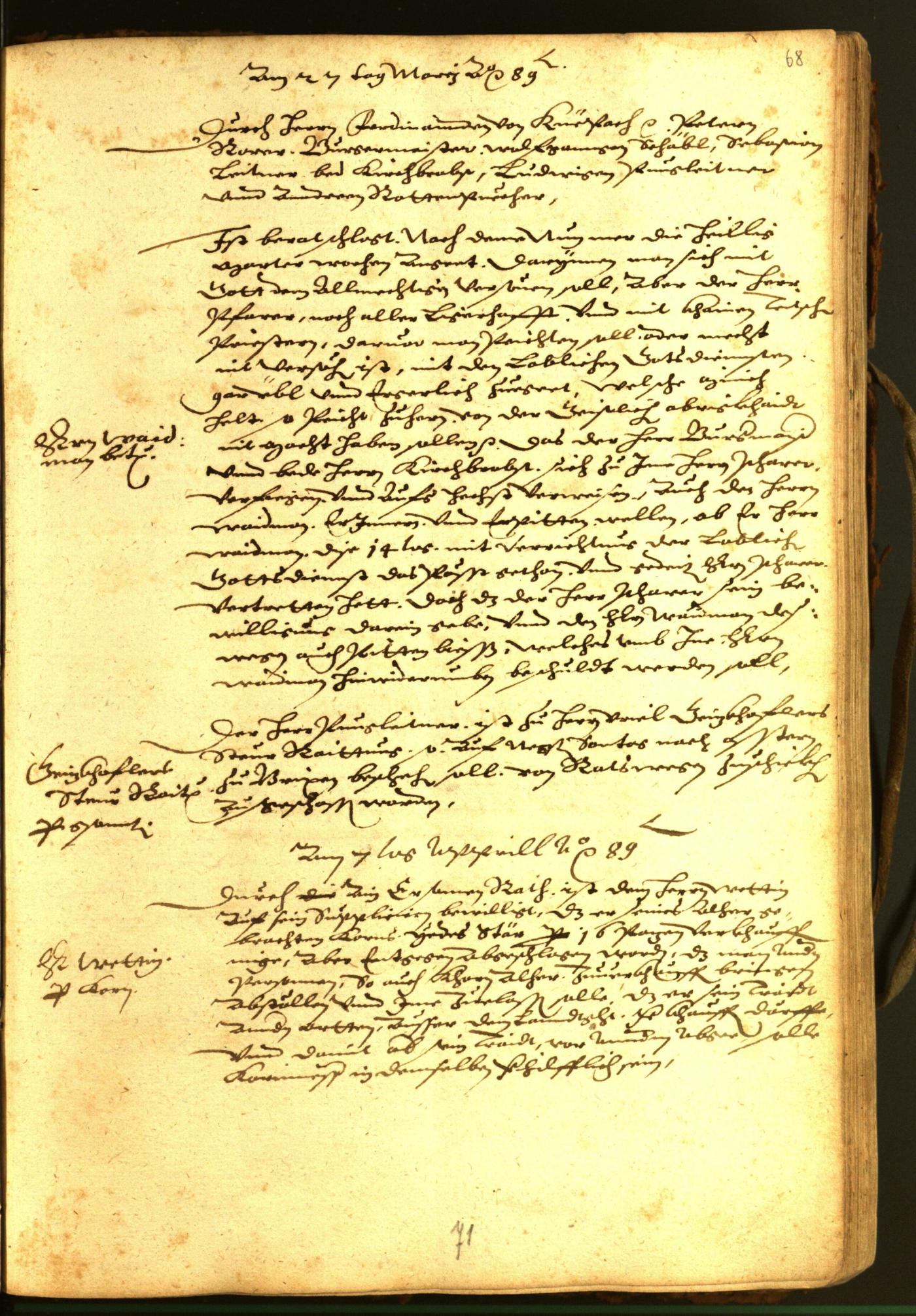 Stadtarchiv Bozen - BOhisto Ratsprotokoll 1588 