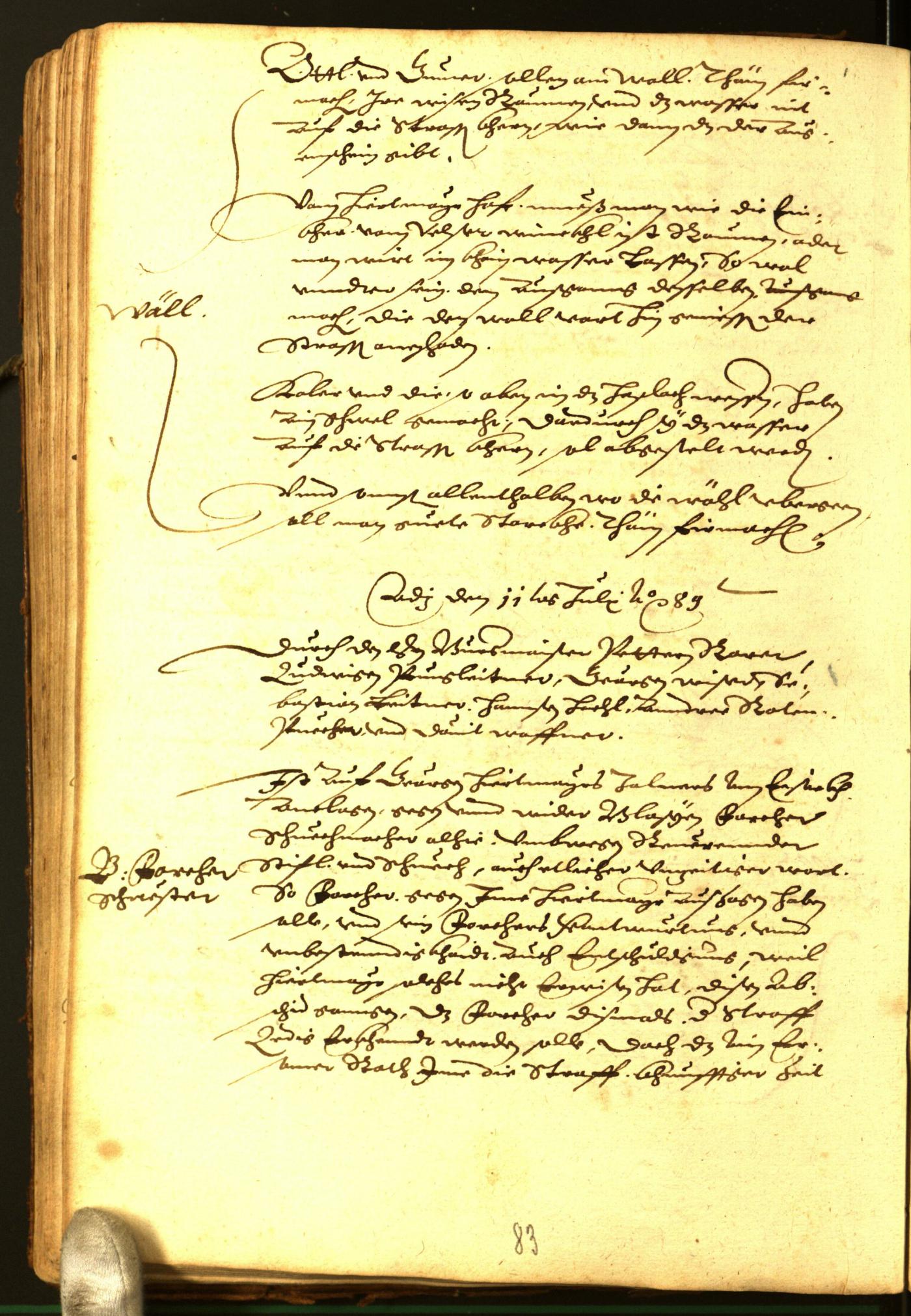 Stadtarchiv Bozen - BOhisto Ratsprotokoll 1588 