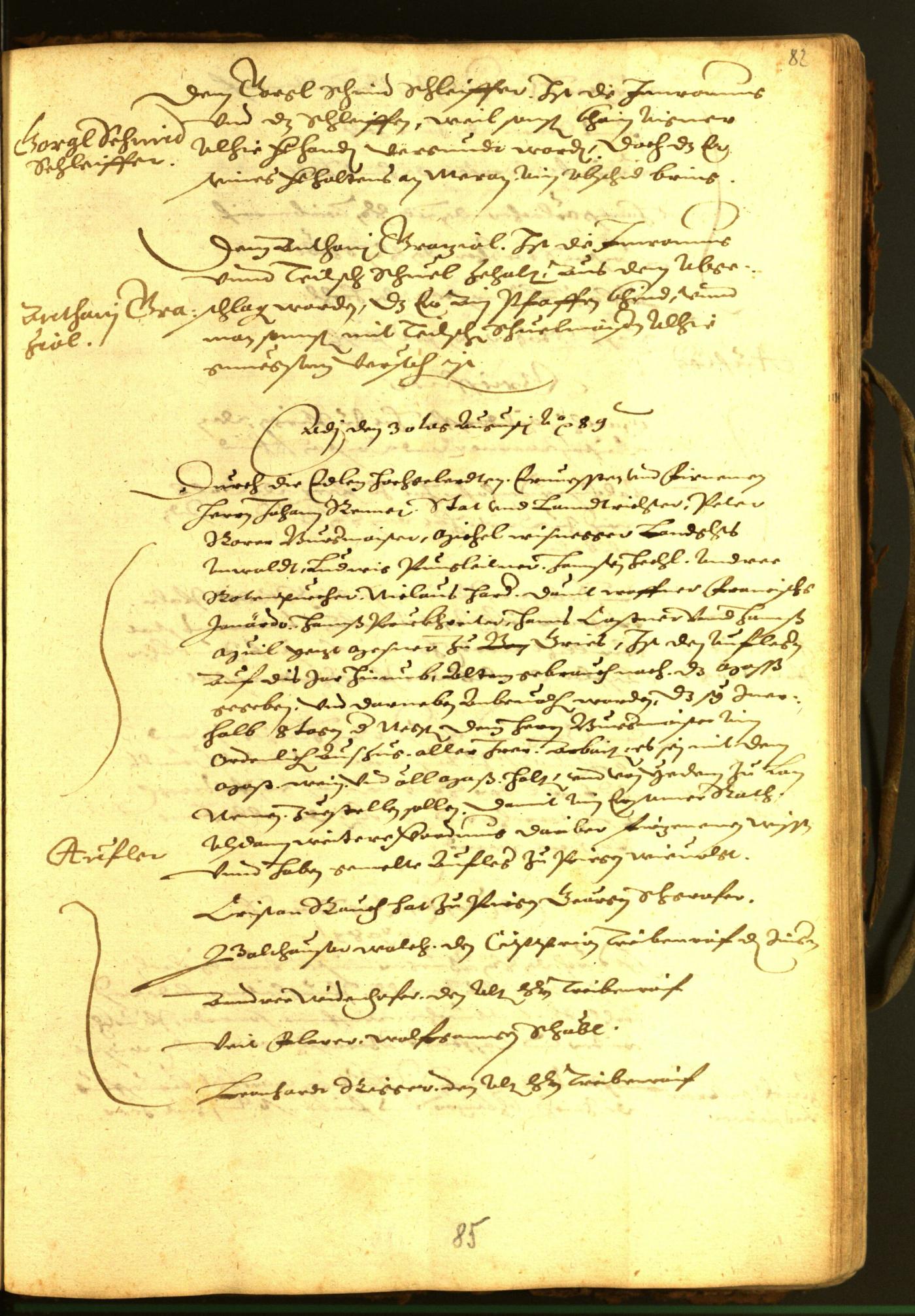 Stadtarchiv Bozen - BOhisto Ratsprotokoll 1588 