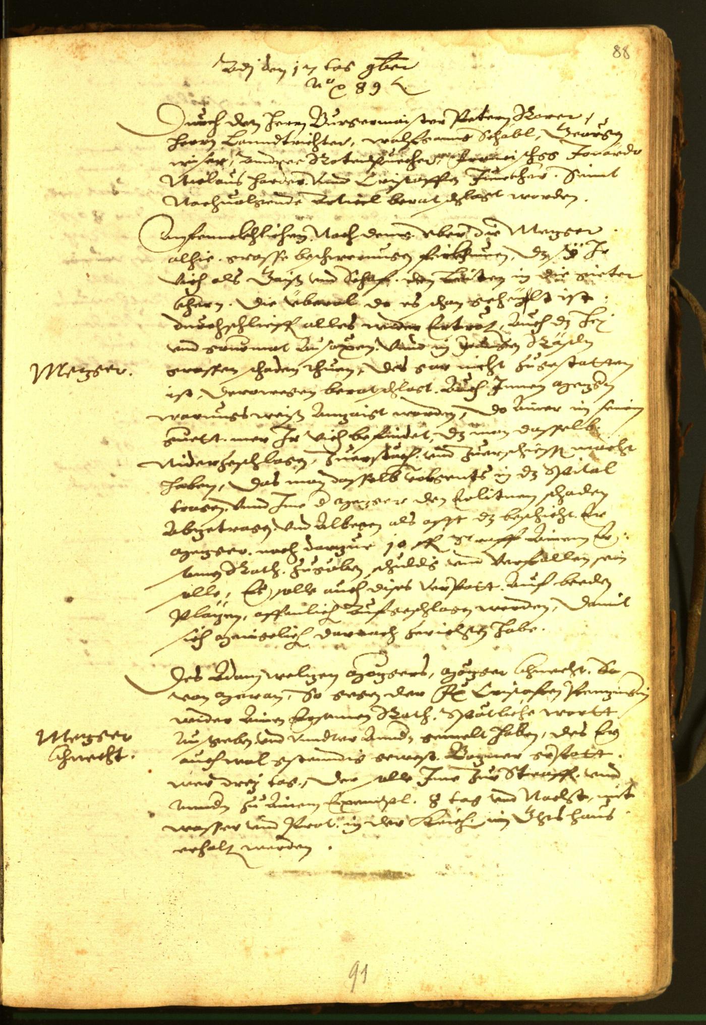 Stadtarchiv Bozen - BOhisto Ratsprotokoll 1588 