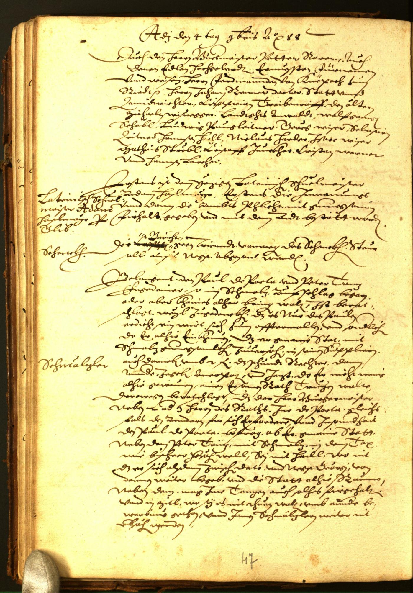 Civic Archives of Bozen-Bolzano - BOhisto Minutes of the council 1588 