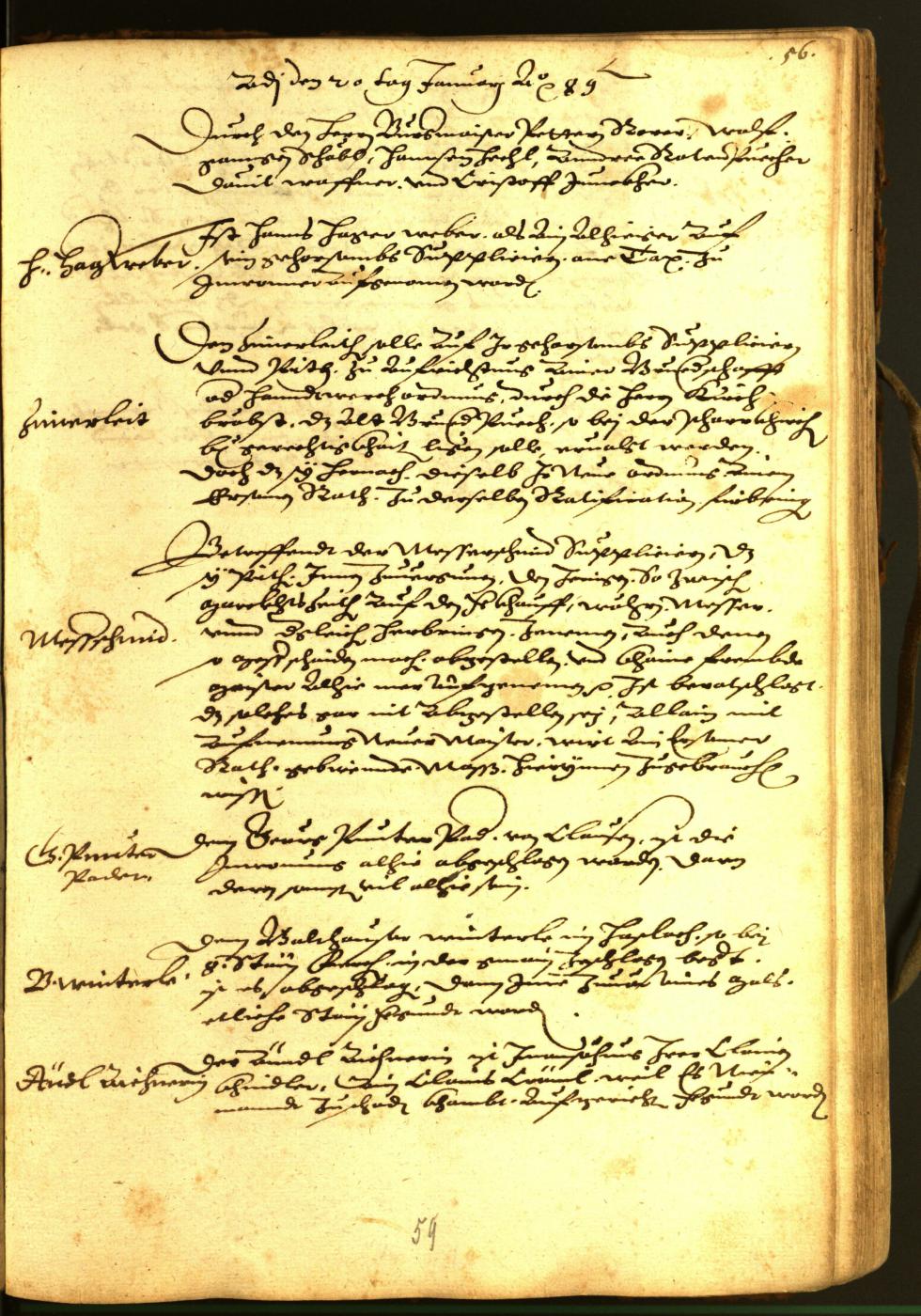 Stadtarchiv Bozen - BOhisto Ratsprotokoll 1588 