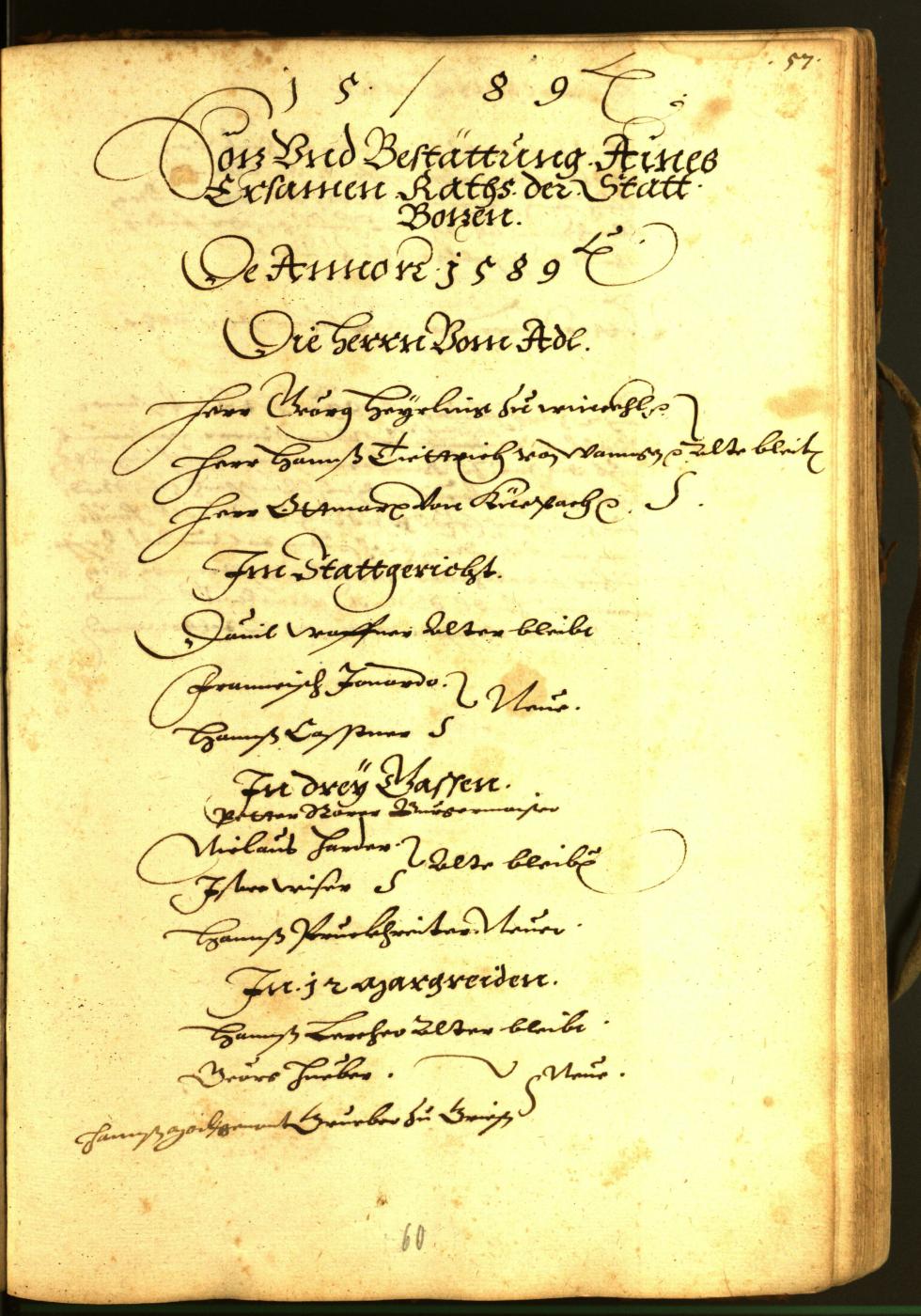 Civic Archives of Bozen-Bolzano - BOhisto Minutes of the council 1588 