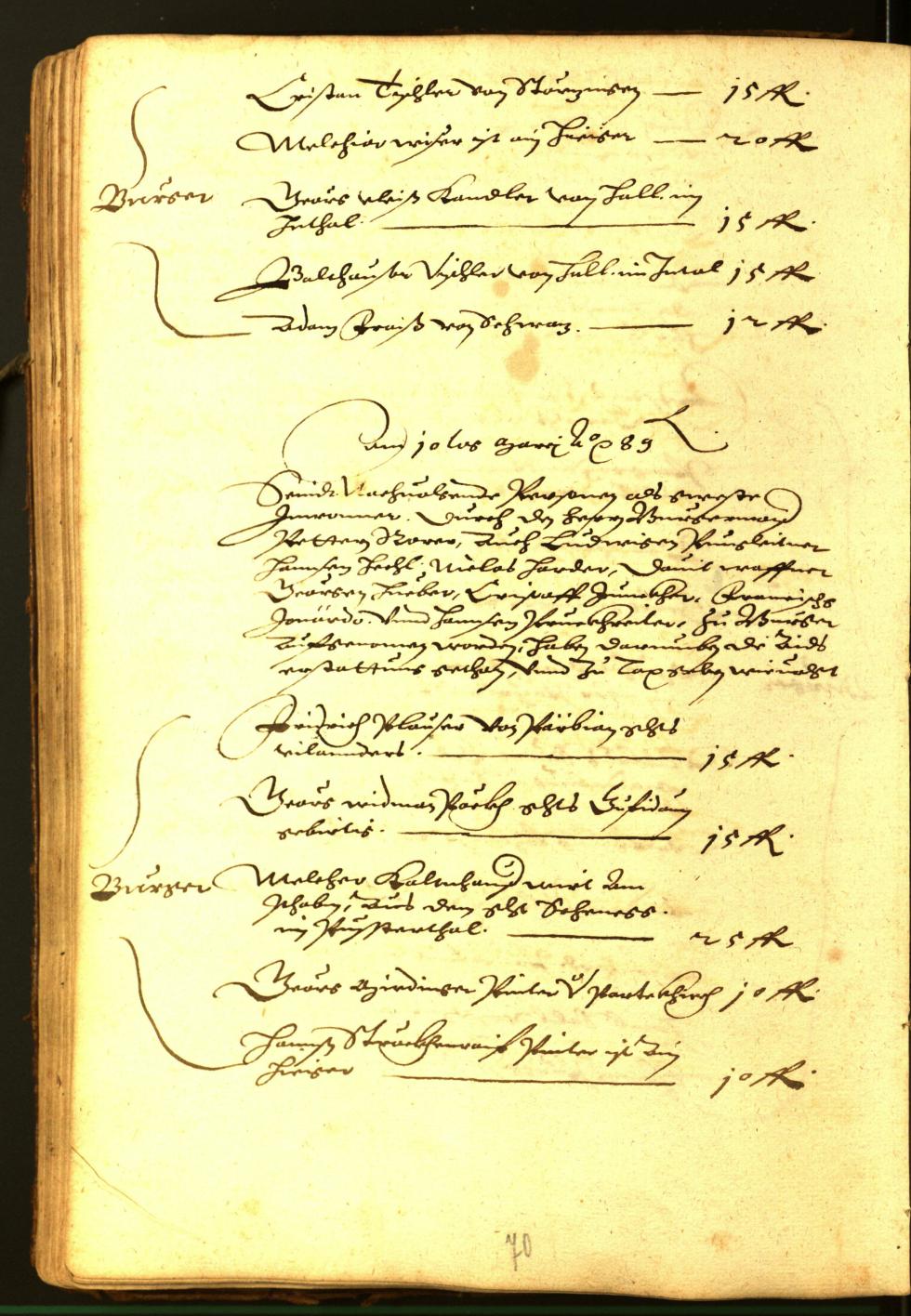 Stadtarchiv Bozen - BOhisto Ratsprotokoll 1588 